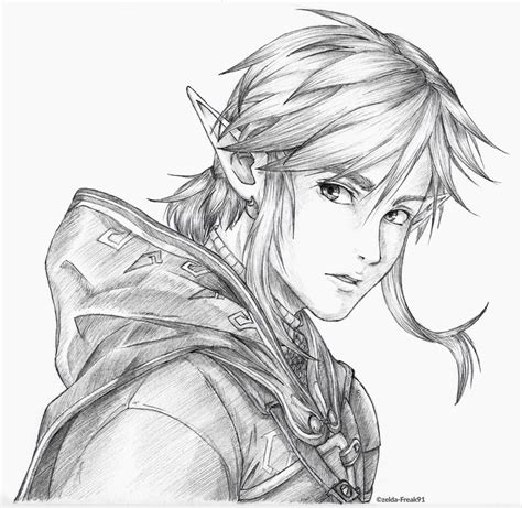 botw drawings|how to draw realistic zelda.